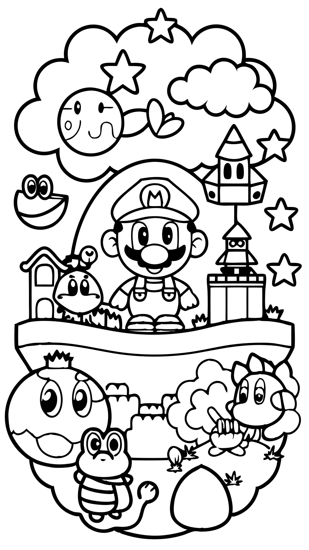 Página para colorear de Super Mario World